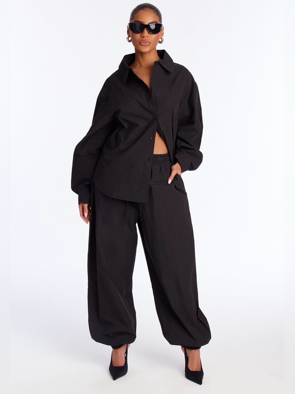 Women’s Charlize Button Down Jogger Pant Set